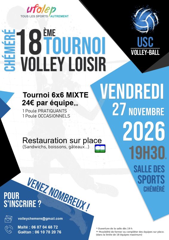 Tournoi volley Chéméré 2026