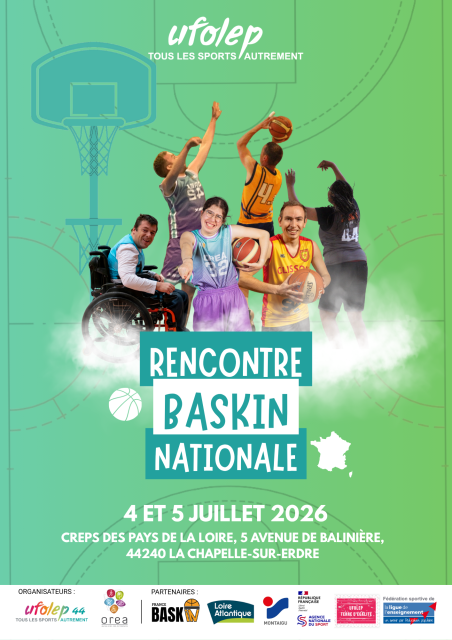 Affiche Rencontre Nationale Baskin UFOLEP 2026
